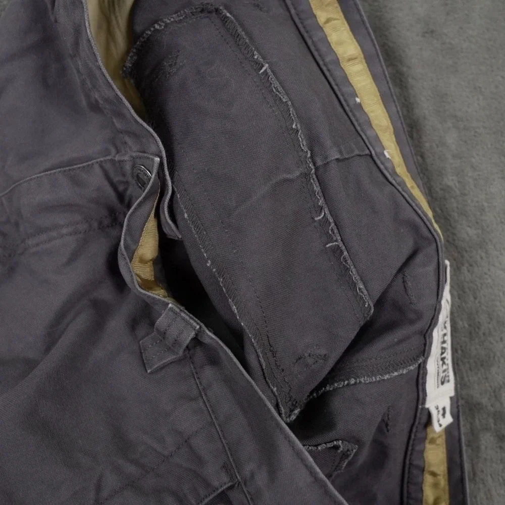 Mountain Khakis Relaxed Fit Pants Men 38x34 Gray Canvas Gusseted Outdoor‎ Hiking